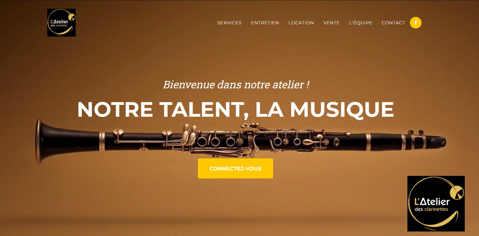 Page d'accueil du site